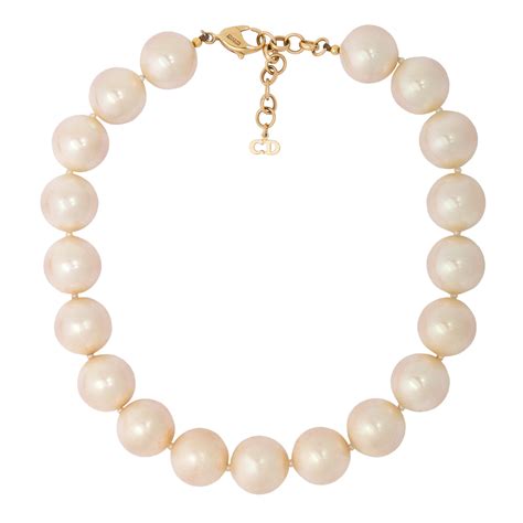 pearl christian dior necklace|genuine christian dior necklace.